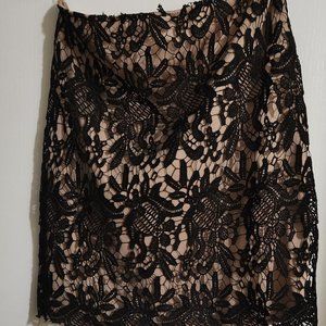 Black lace skirt
